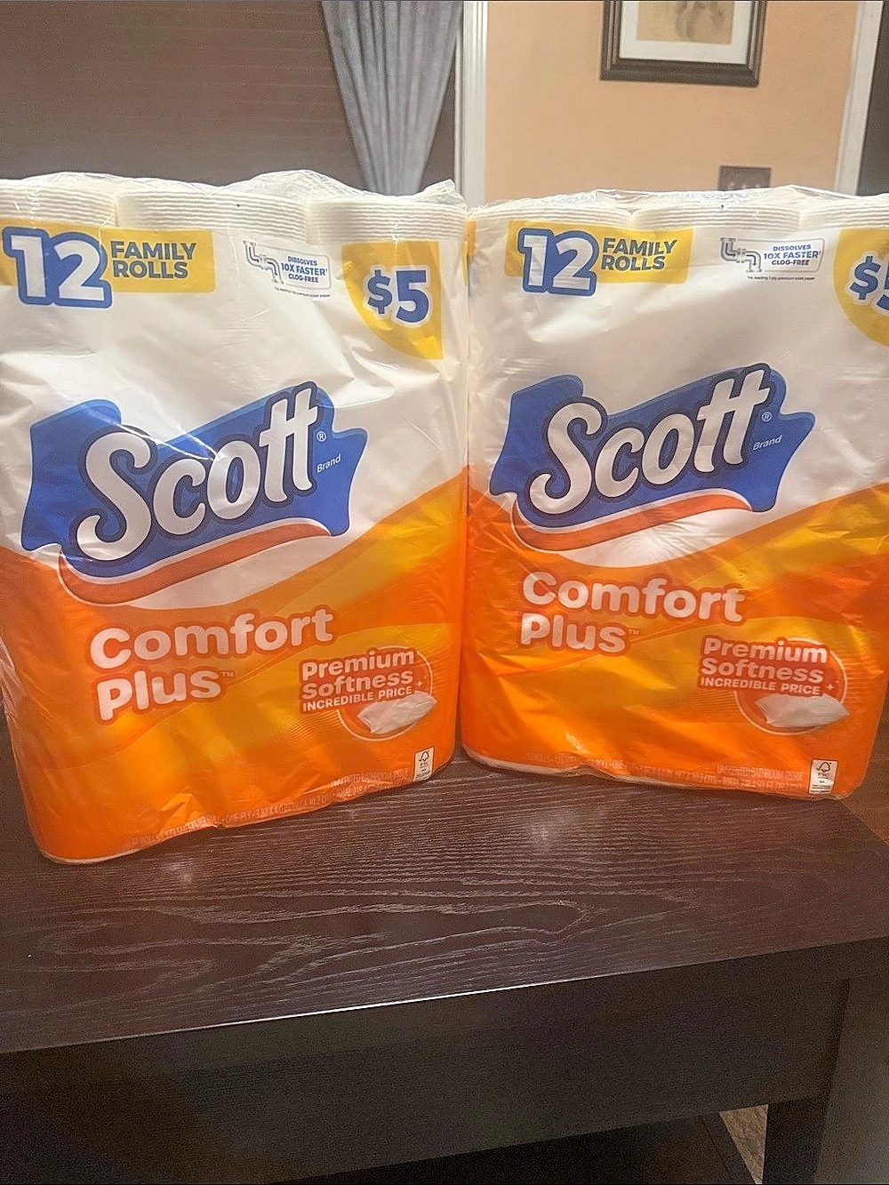 Scott ComfortPlus Toilet Paper 12 Family Rolls 2-Pack
